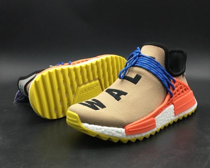 Pharrell X Adidas Nmd Hu Trail Pale Nude Core Black Yellow For Sale