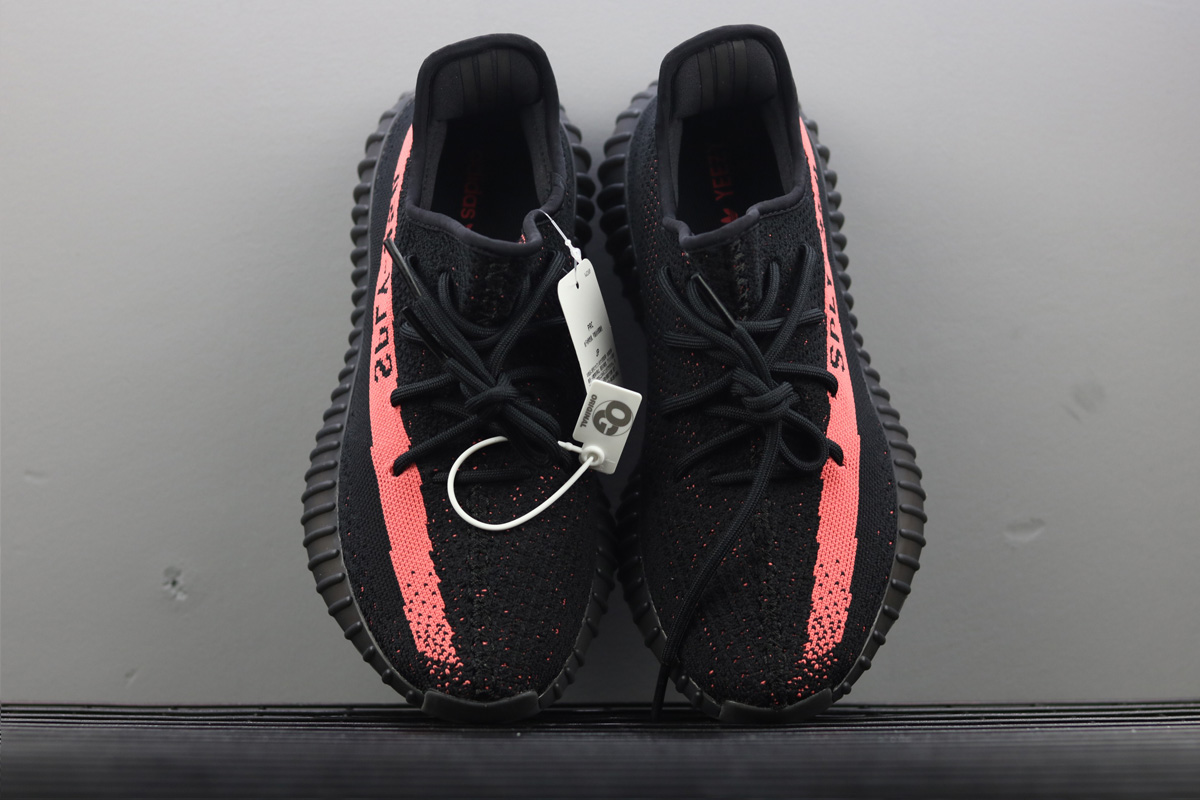 yeezy 350 v2 black and red