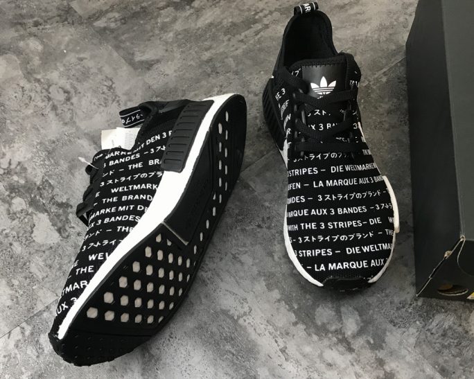 adidas nmd three stripes black