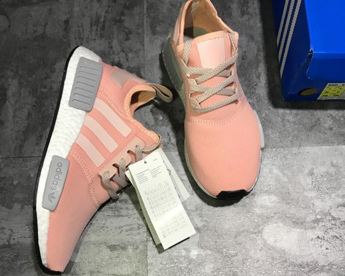 grey and pink adidas nmd