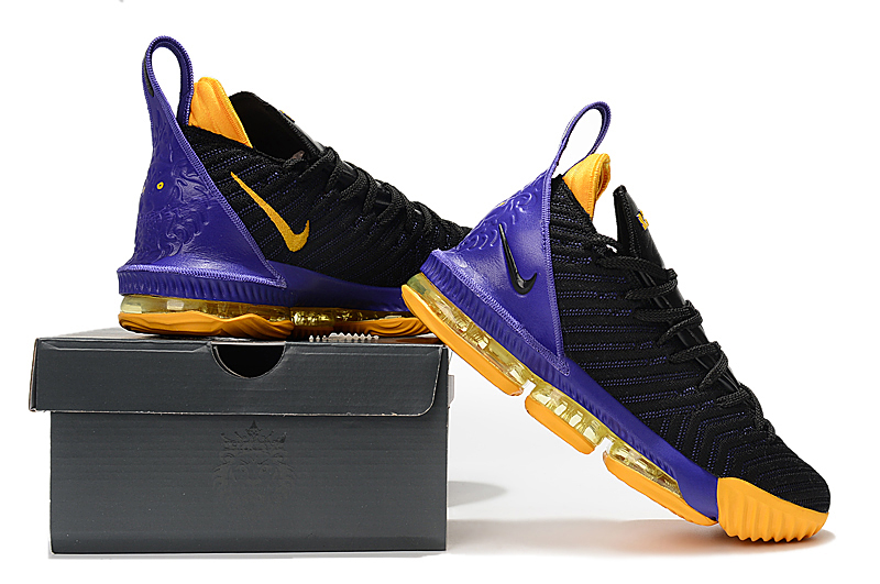 lebron shoes purple and yellow