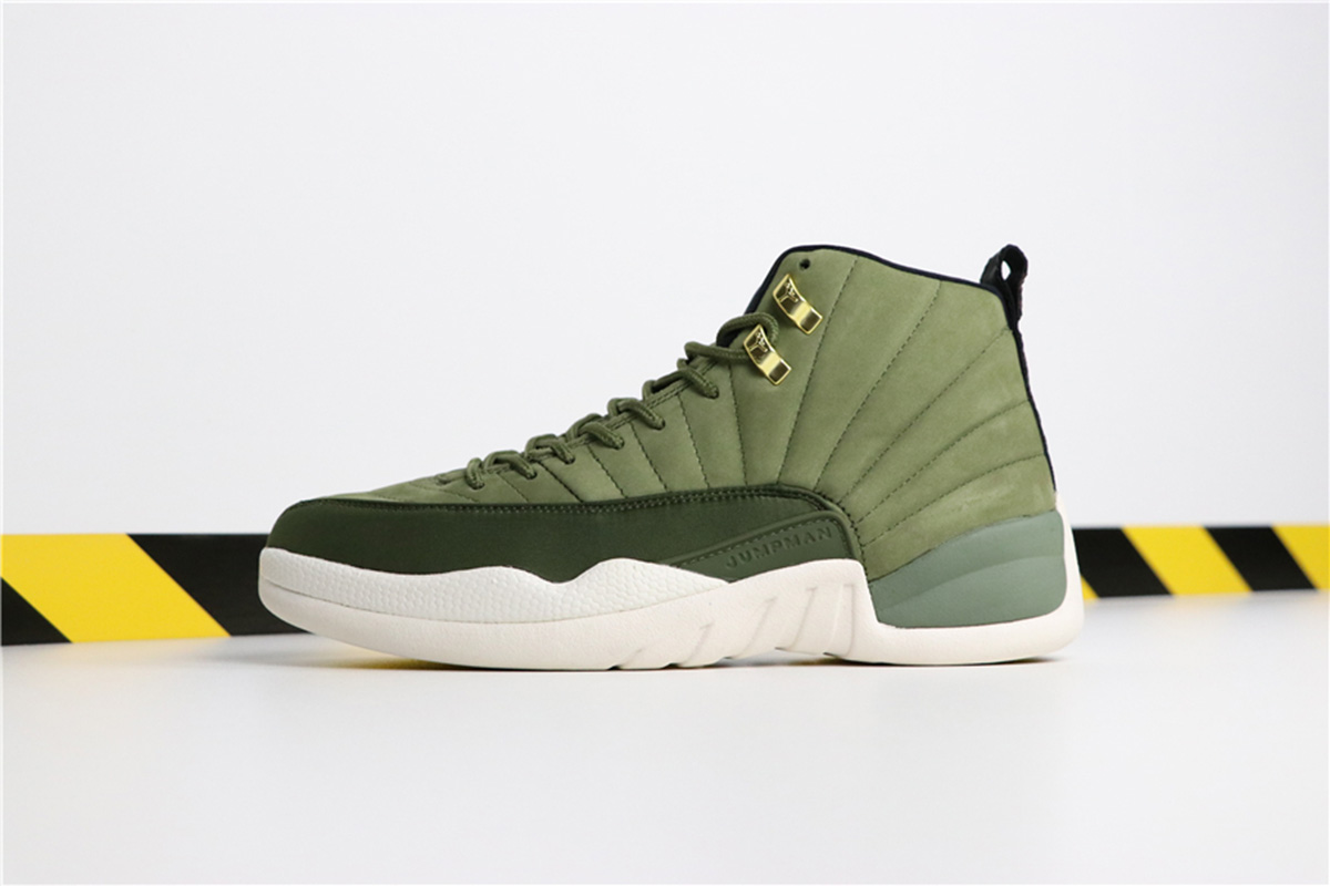 olive green and white 12s