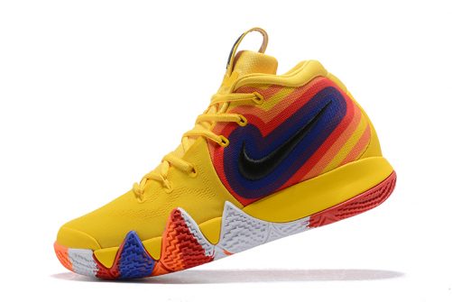 kyrie 4 yellow and purple