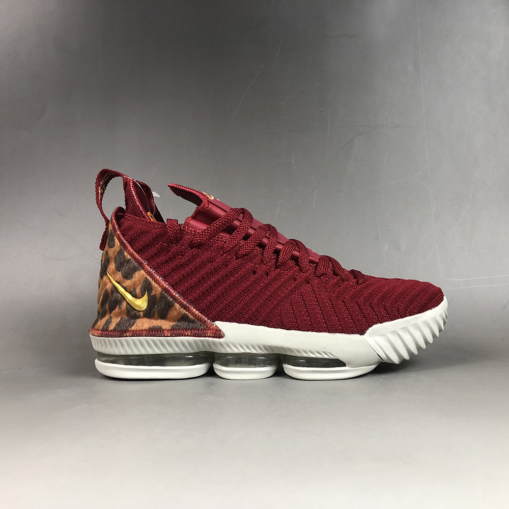 lebron 16 red and leopard