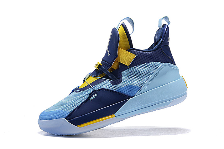 navy blue and yellow jordans