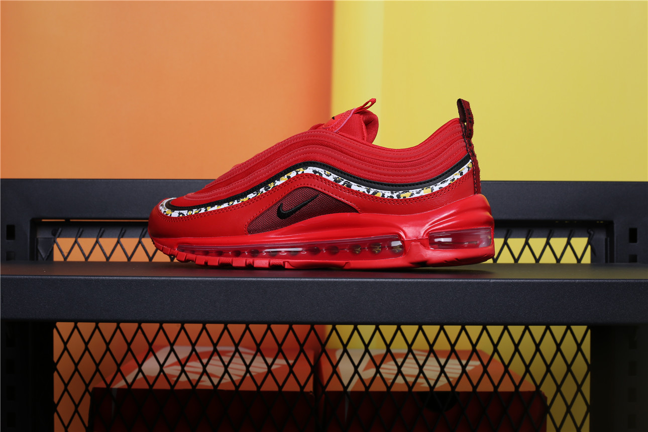 Nike Air Max 97 Red Leather And Leopard 