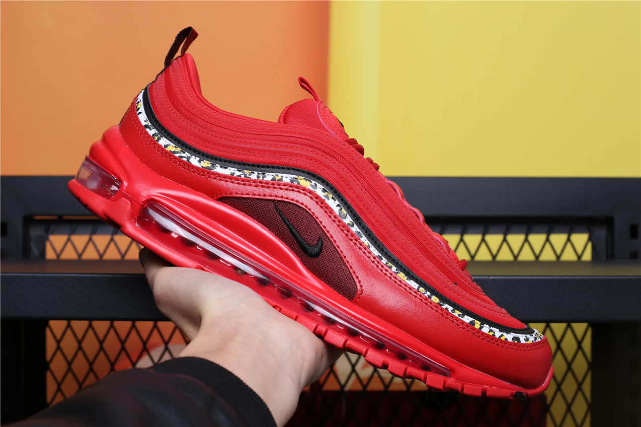 Nike Air Max 97 Red Leather And Leopard 