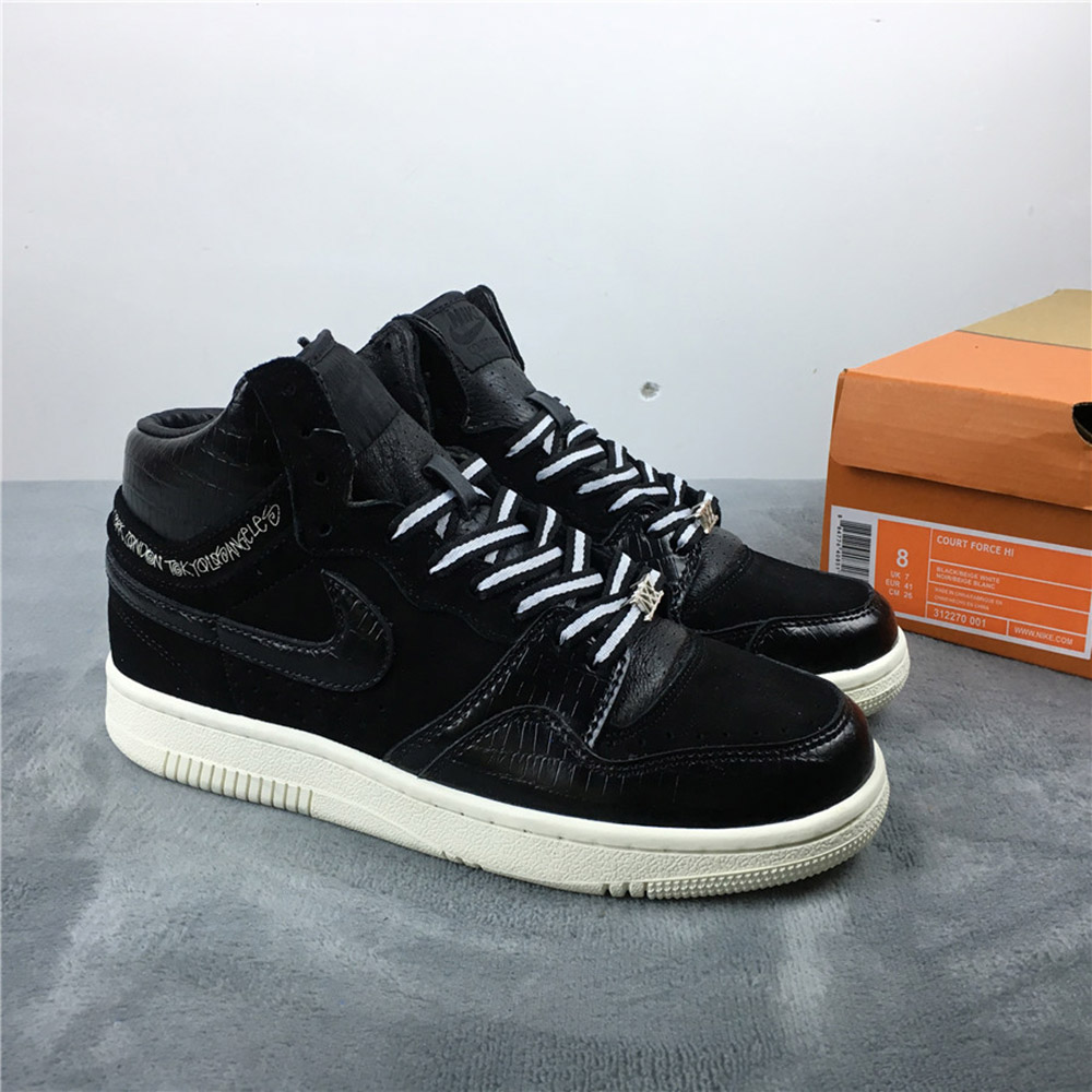 Nike Court Force Hi “Stussy” Black Sail For Sale – The Sole Line