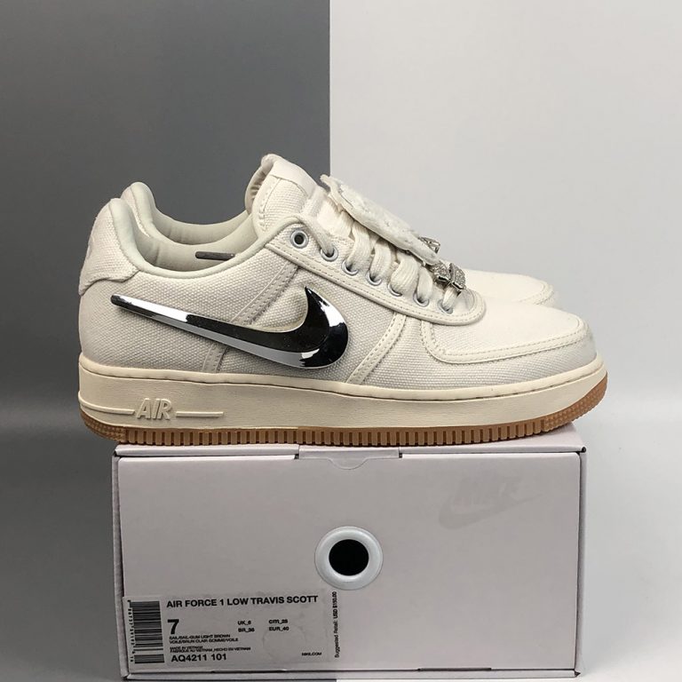 Travis Scott x Nike Air Force 1 Low “Sail” AQ4211-101 For Sale – The ...