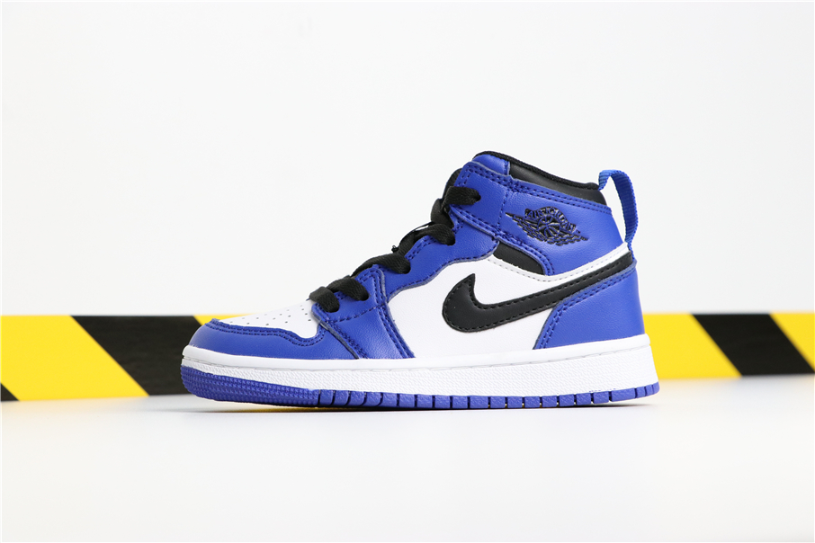 black and blue and white jordan 1