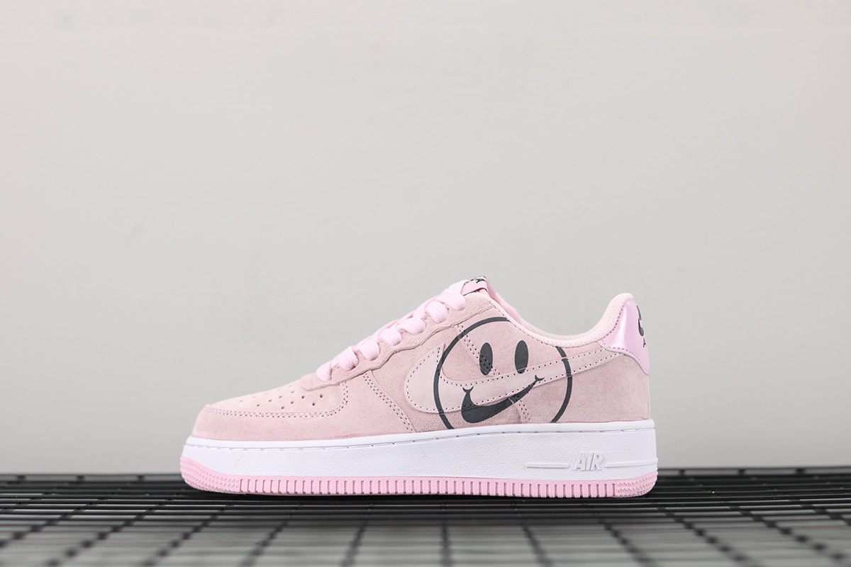 air force 1 pink smiley face