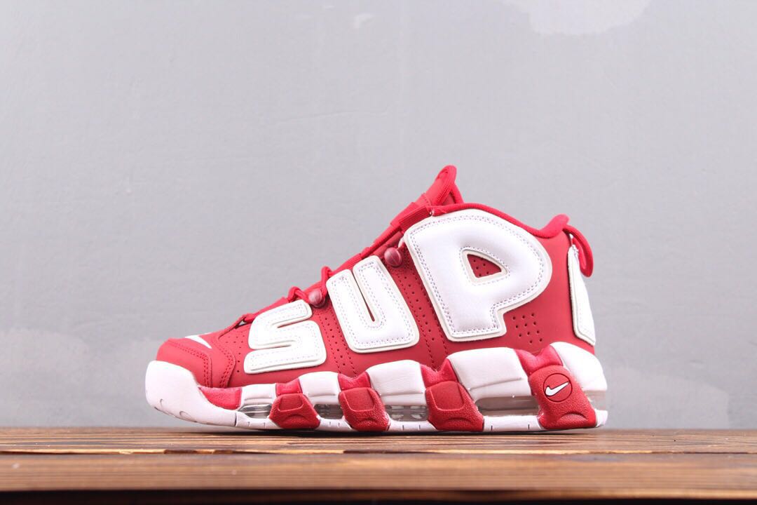 supreme x nike air more uptempo red