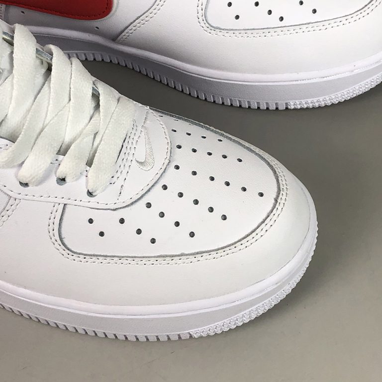 air force 1 white with red bottom