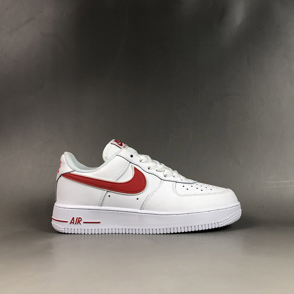 all white and red air force 1