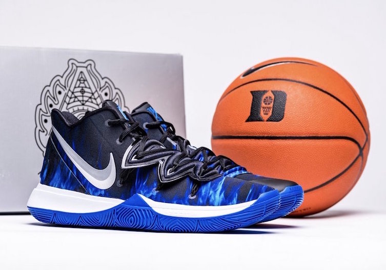 blue and white kyrie 5