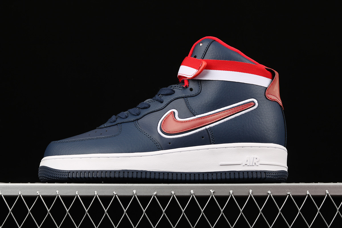red white navy blue air force ones