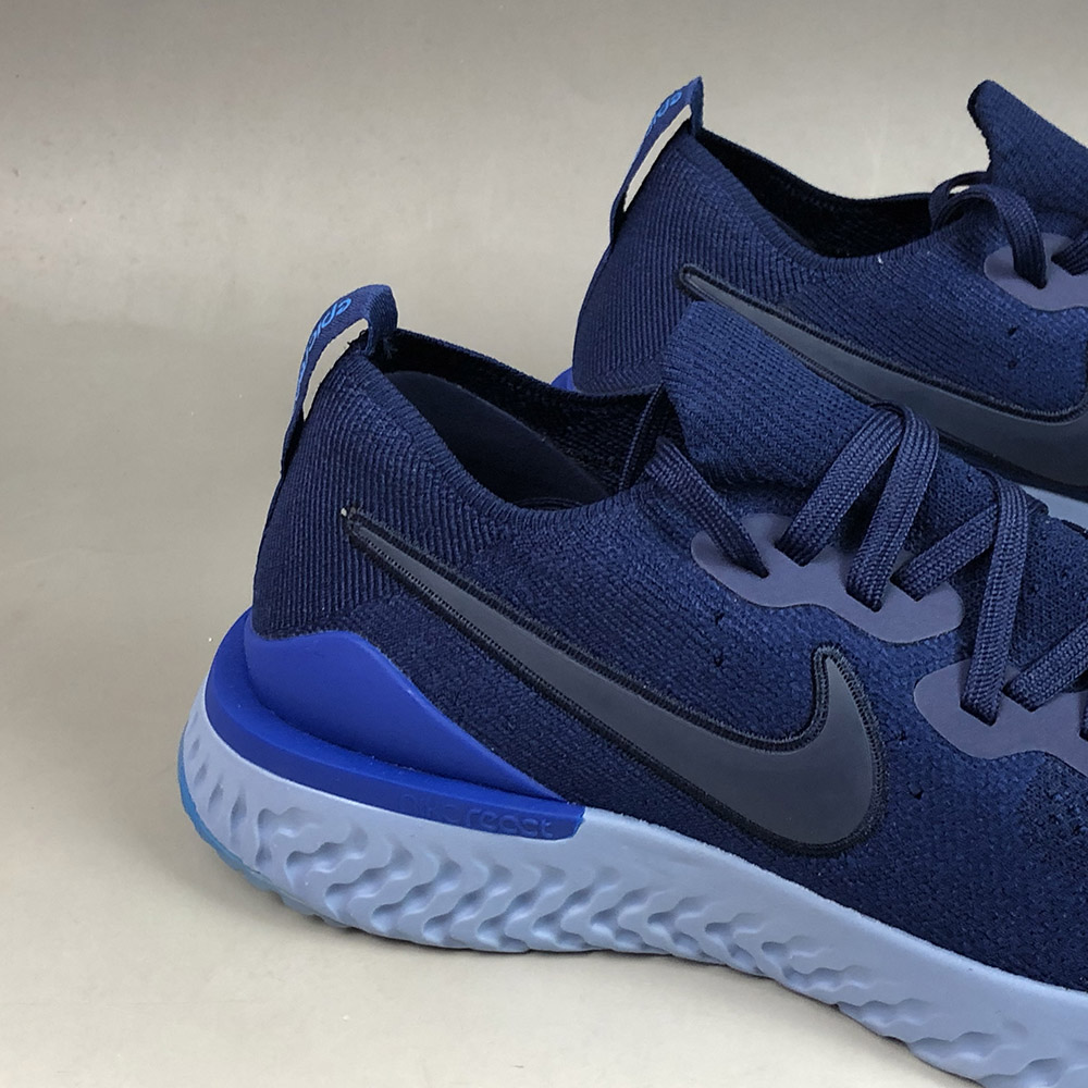 spurs nike navy epic react flyknit 2 trainers