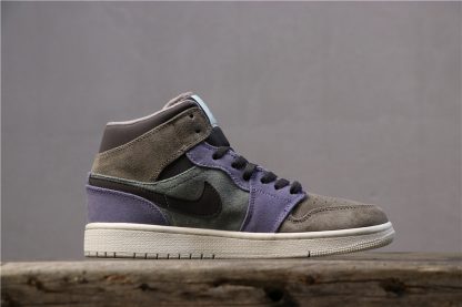 Air Jordan 1 Mid Grey Blue Suede Sea Green For Sale Gtbanklr