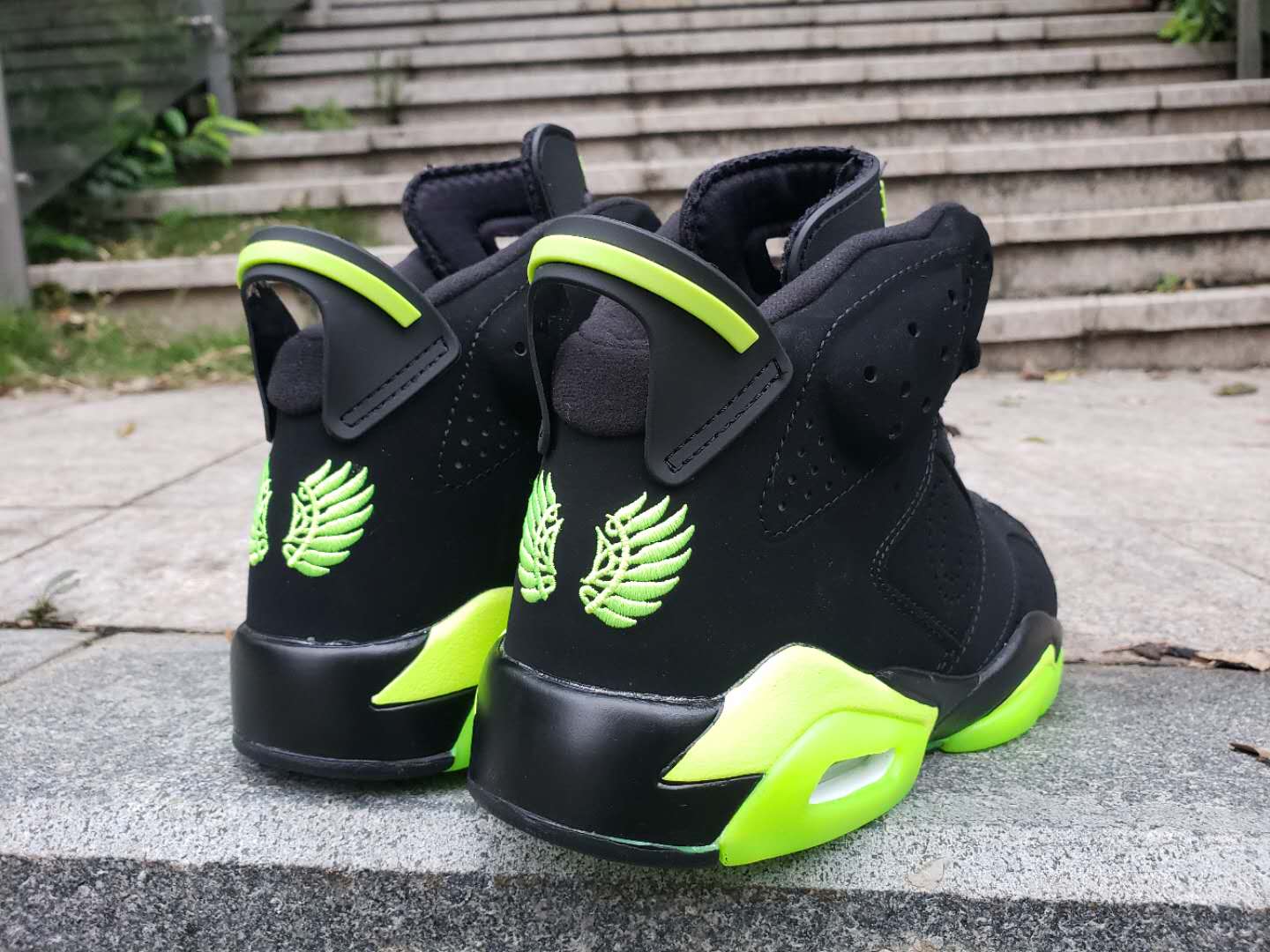 green and black jordan 6