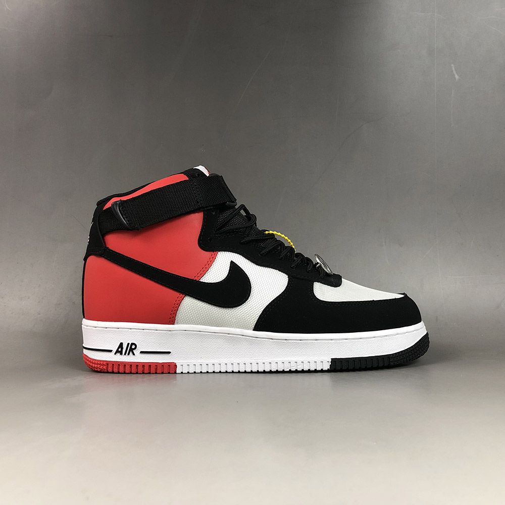air force 1 white black and red