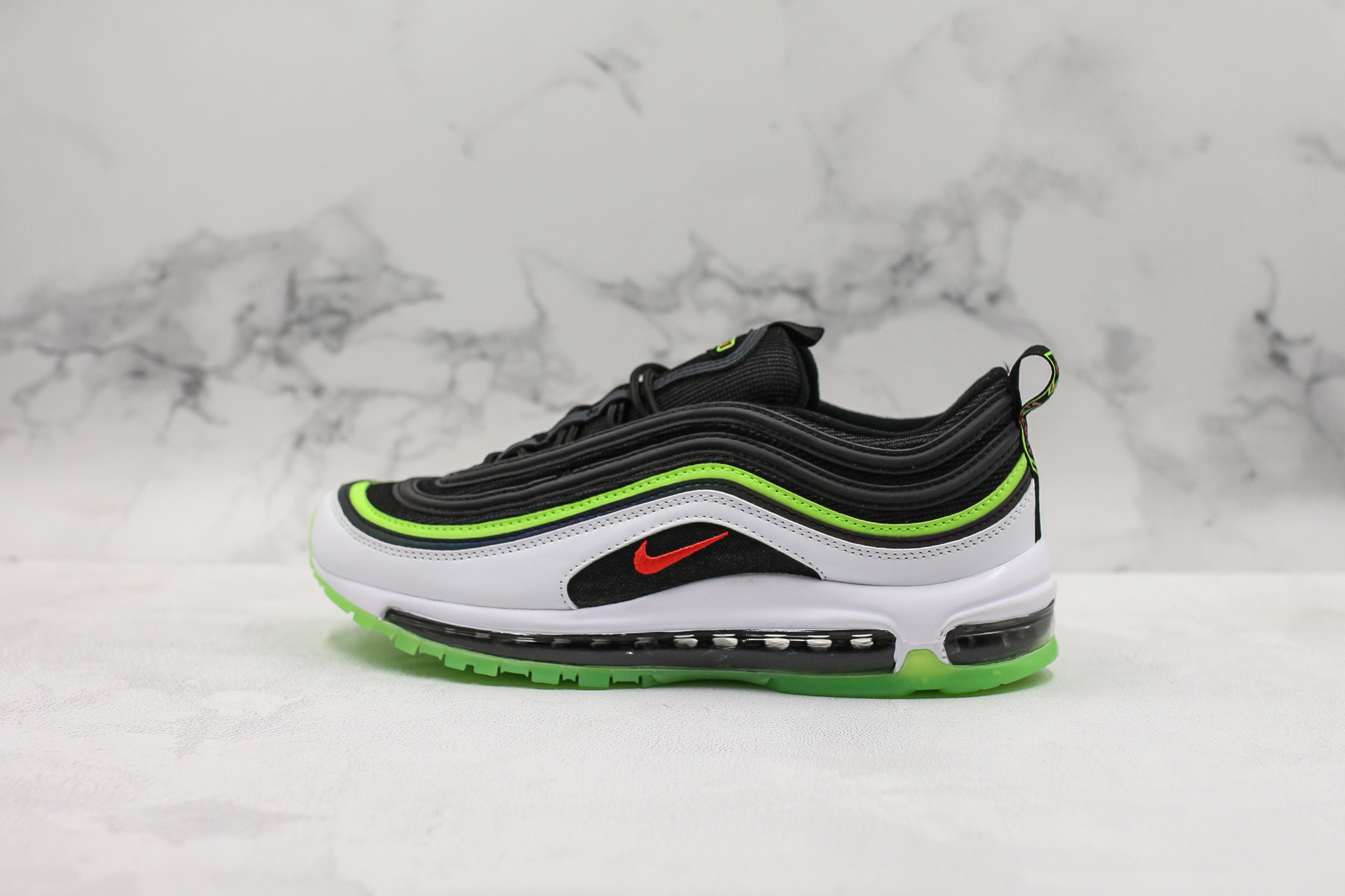 black white and green air max