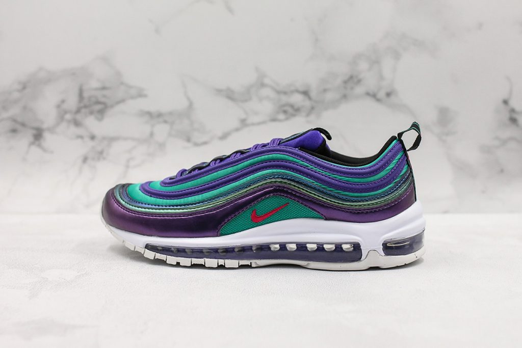 Nike Air Max 97 GS ‘Iridescent’ Court Purple/Neptune Blue-Black-Rush ...