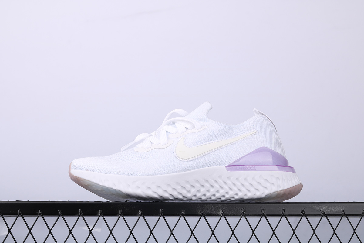 nike epic react white and pink