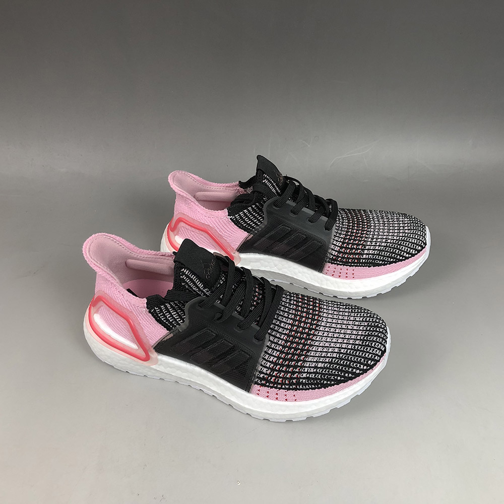 ultra boost pink and black