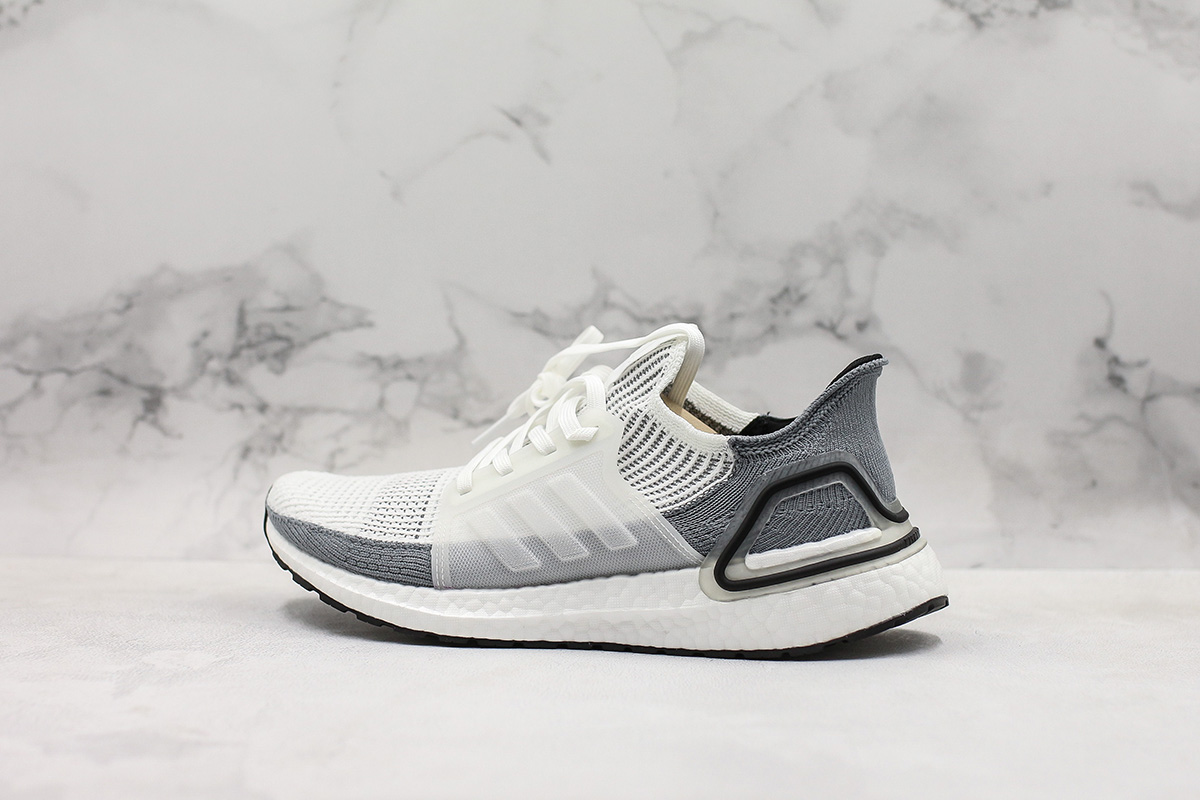 white and gray ultra boost