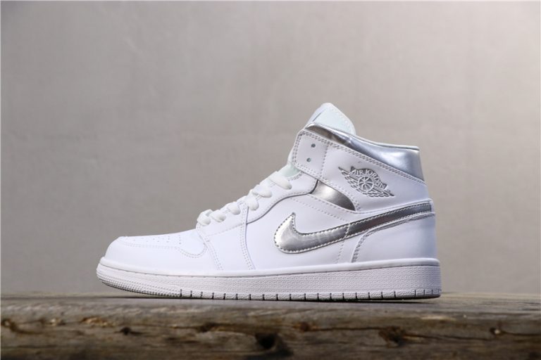 Air Jordan 1 Mid ‘Pure Money’ White Metallic Silver – The Sole Line