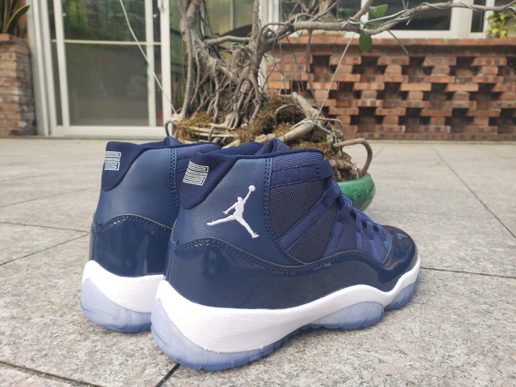 navy blue and white jordans 11