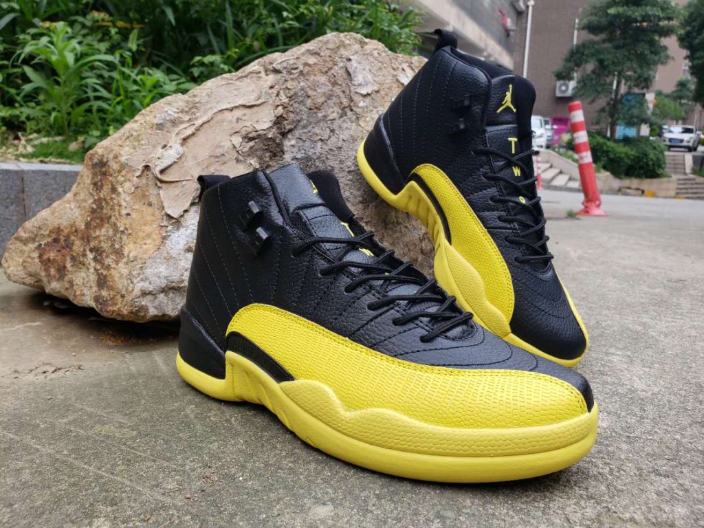 black and yellow 12s size 6.5