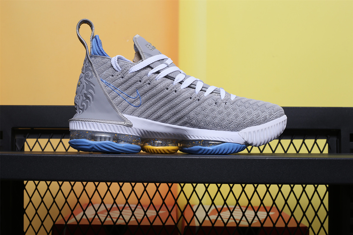 lebron 16 gray and blue