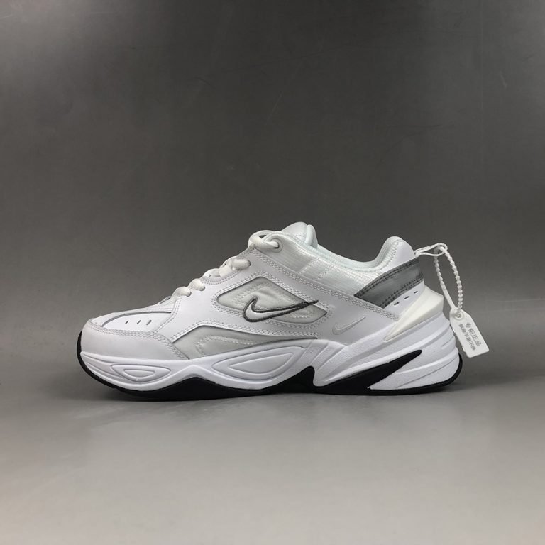 nike tekno white grey