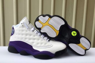 purple and white 13 jordans