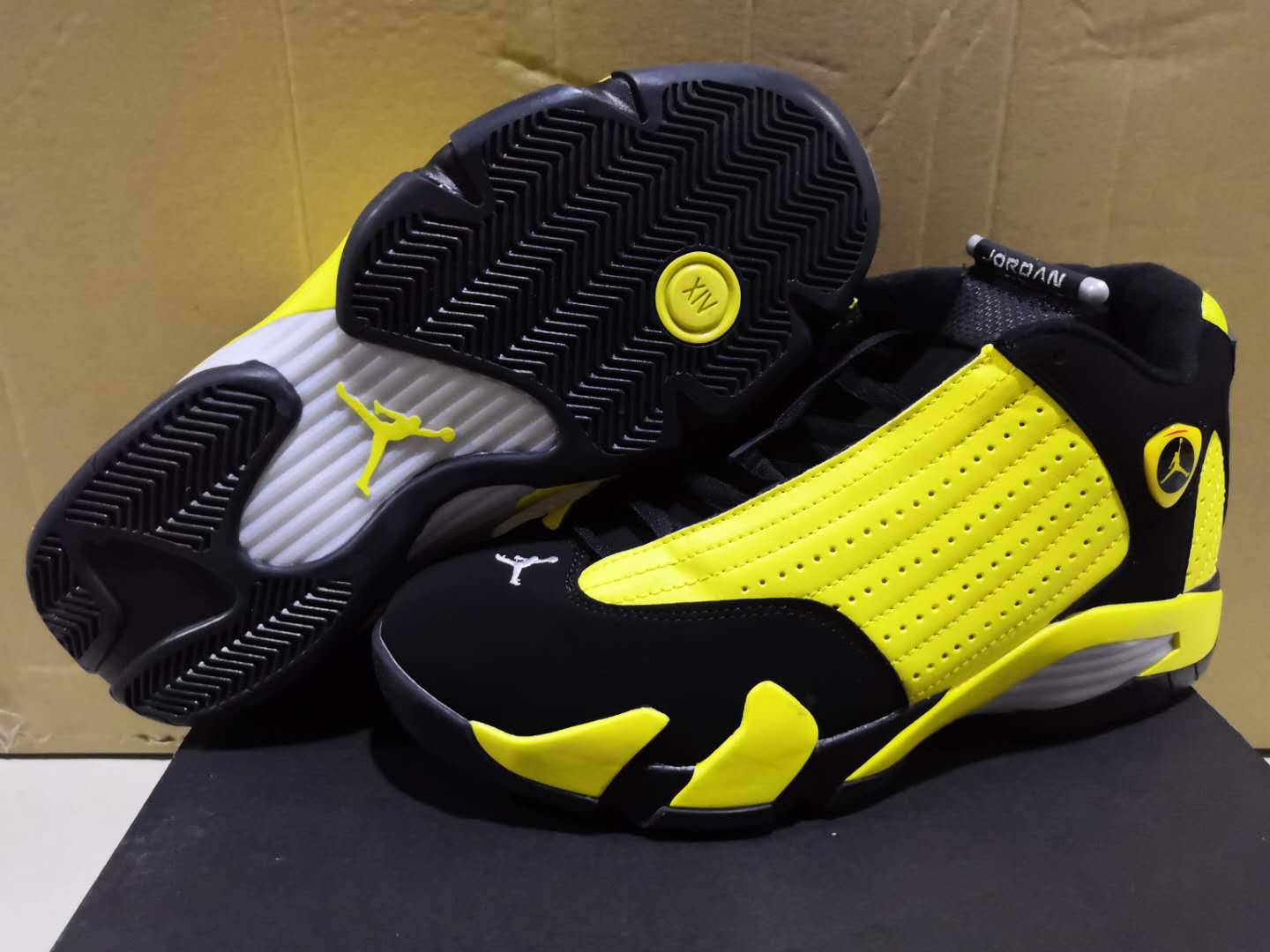 Air Jordan 14 Custom Yellow Black For 