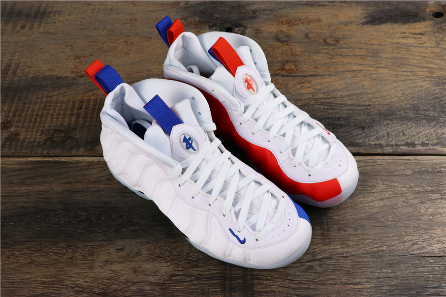 white red and blue foamposites