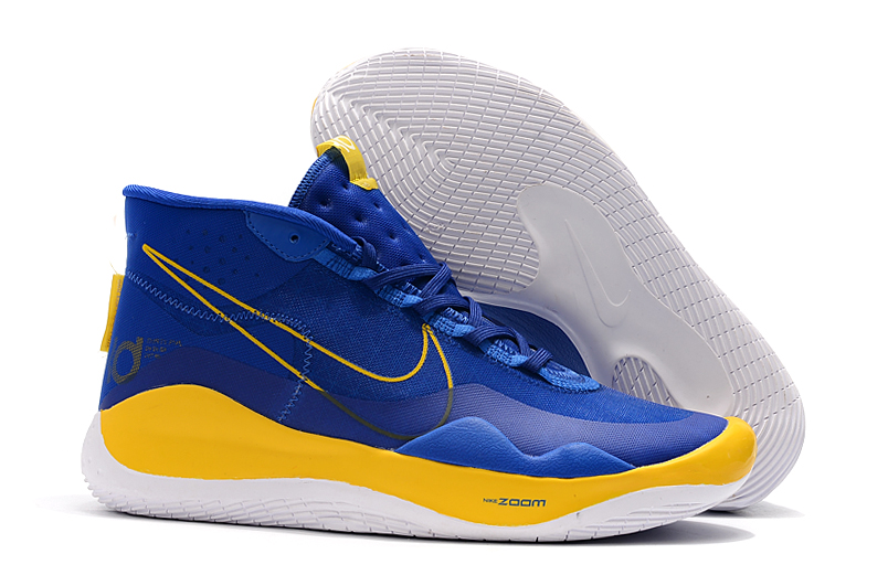 kd blue and yellow basketball shoes