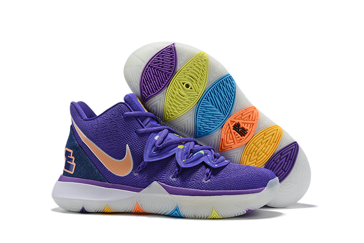 kyrie irving shoes purple and gold