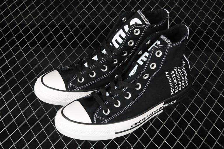 Converse Chuck Taylor All Star High “Seek Peace” Black For Sale – The ...