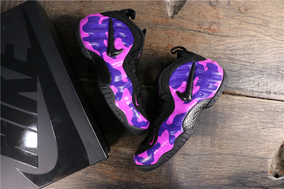 purple foamposite shoes