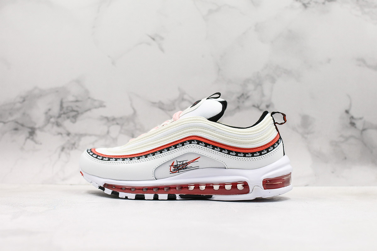 nike air max 97 black and white and red