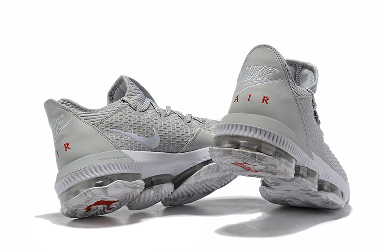 Nike LeBron 16 Low Wolf Grey/White-Pure 