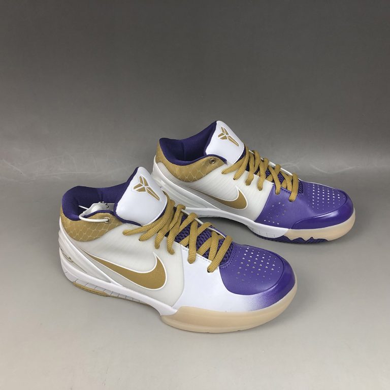 Nike Kobe 4 ‘MLK Day Player’ White/Metallic Gold-Vrsty Purple For Sale ...