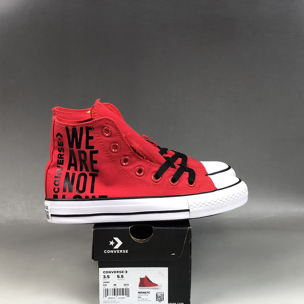 red and black converse