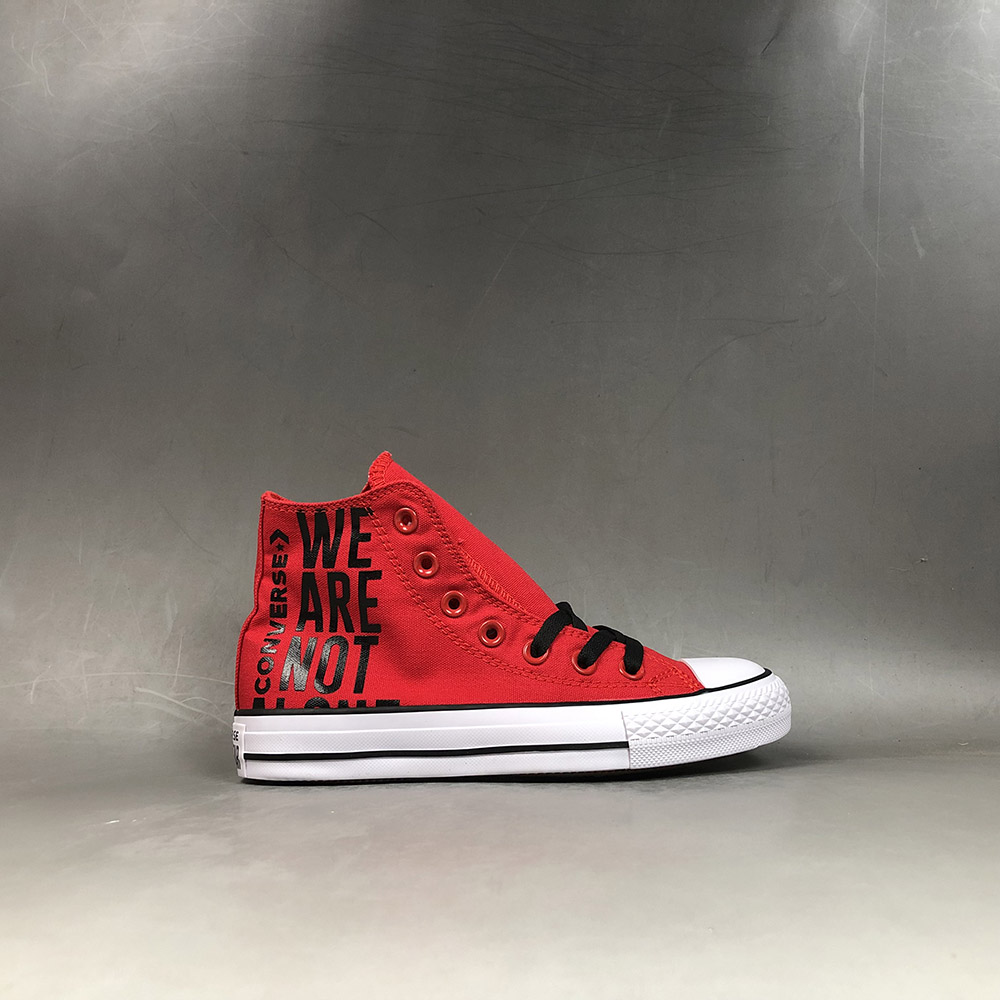 gray and red converse