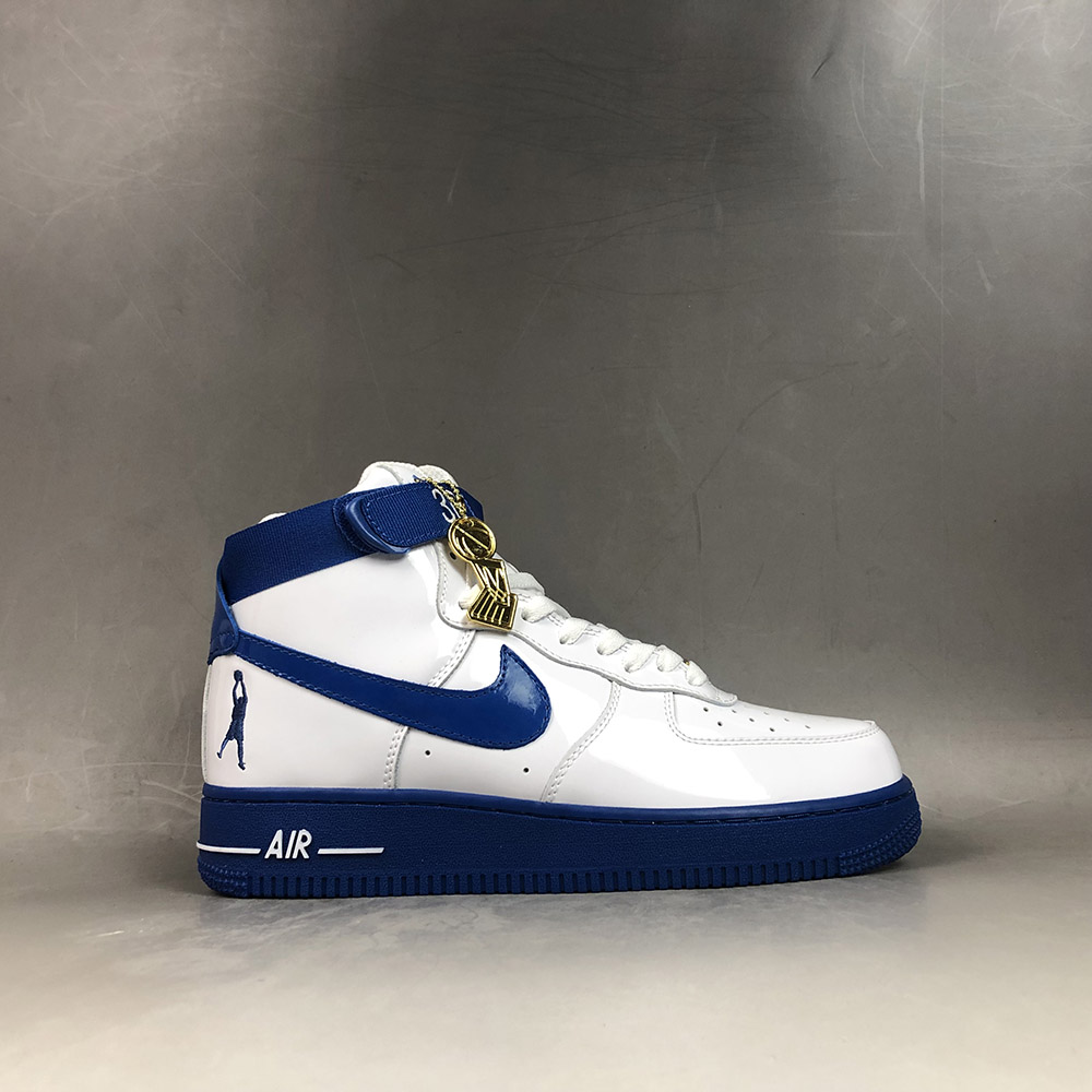 blue and white air force 1 high