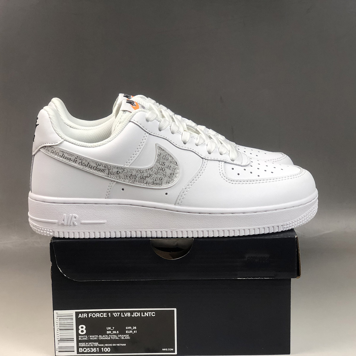 nike air force 1 lv8 just do it white