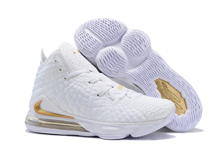 lebron 17 gold and white