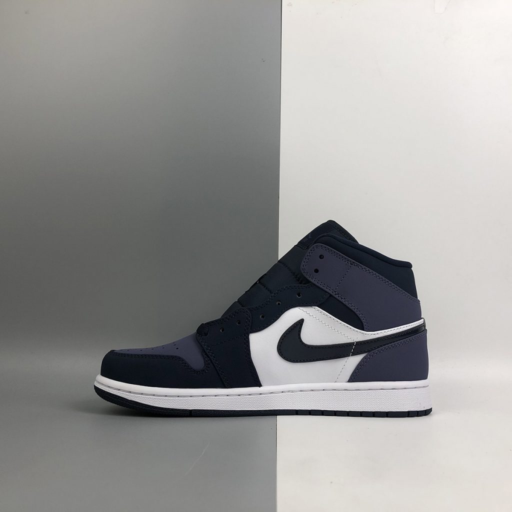 Air Jordan 1 Mid Obsidian/Sanded Purple-White For Sale – The Sole Line